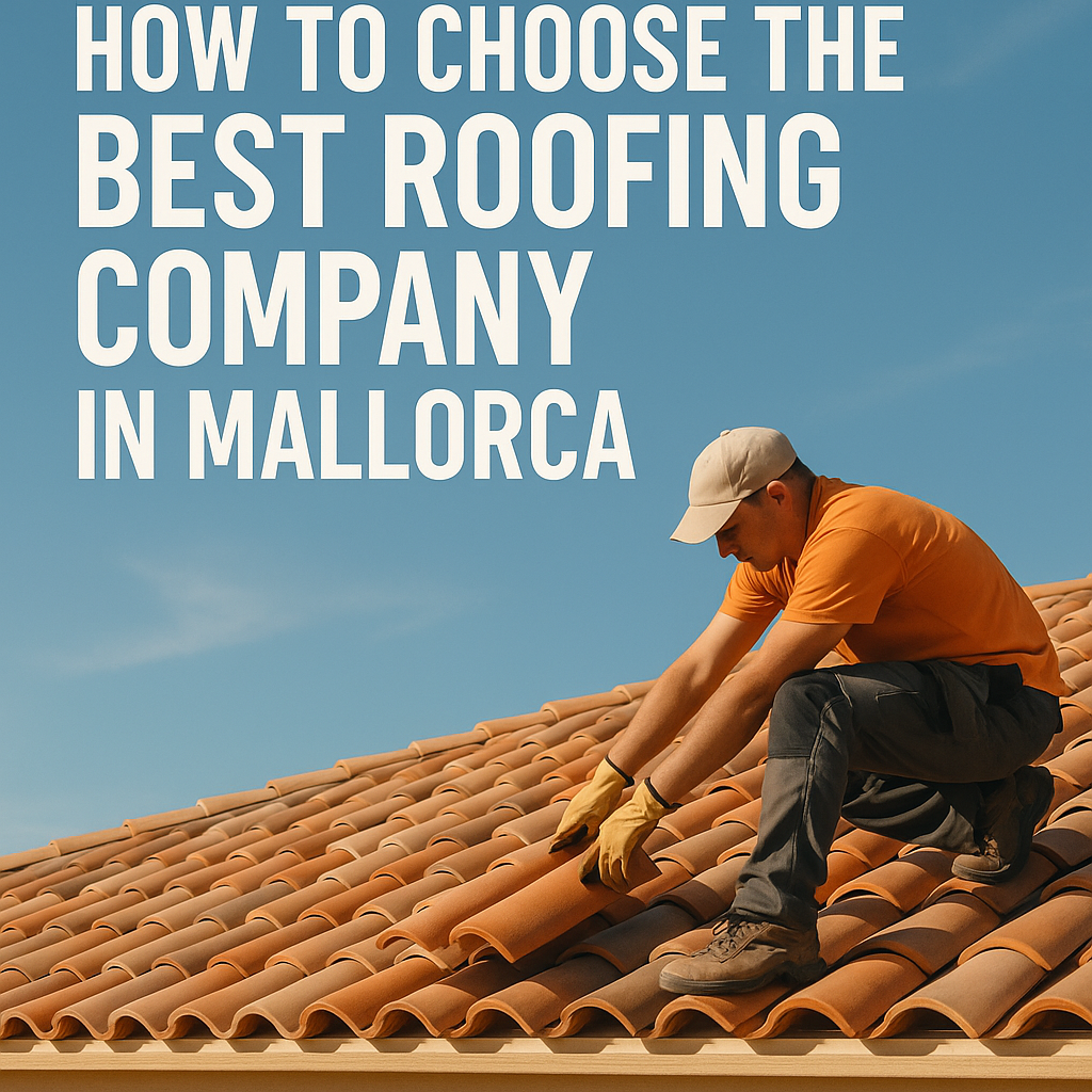 featured image of a roofer on a roof for an article called How to Choose the Best Roofing Company in Mallorca